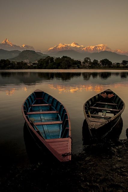 Sunrise over Phewa Lake with Annapurna mountain reflections – CrystalFall Hotel